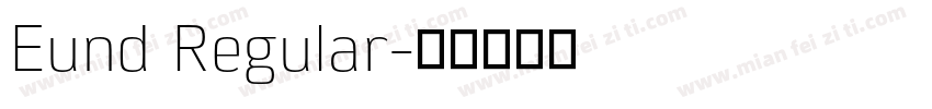 Eund Regular字体转换